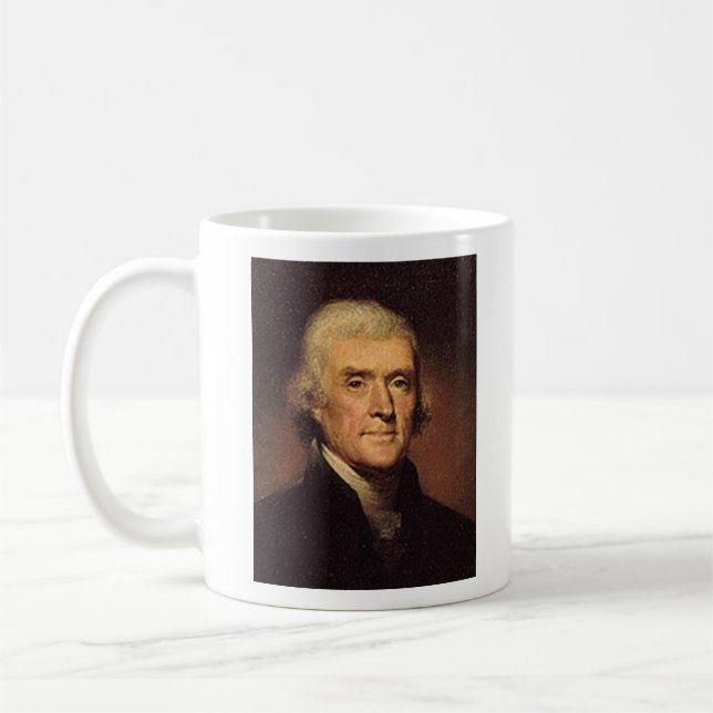 Taza De Café Thomas Jefferson Liberty Cita Café Cerámico Mug (Izquierda)