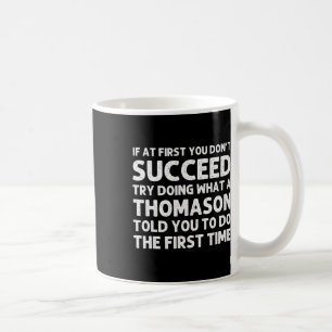 Taza De Café Thomason Funny Surname Family Tree Birthday Reunio