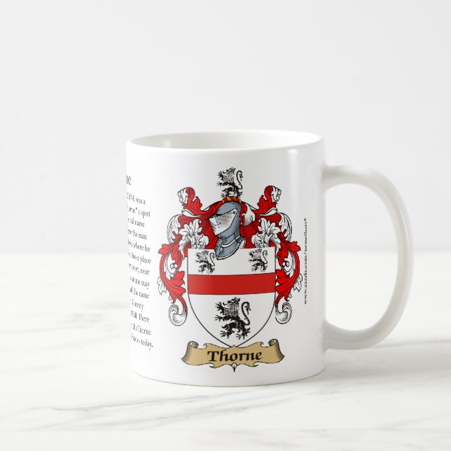 Taza De Café Thorne, el origen, el significado y el escudo (Derecha)