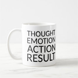 Taza De Café Thought Emotion Action Result Pragmático