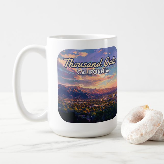 Taza De Café Thousand Oaks California Los Angeles Ventura (Con donut)
