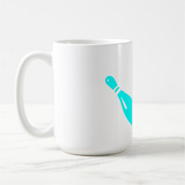 Taza De Café Three Bowling Pins Aqua Blue