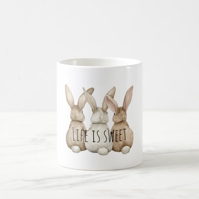 Taza De Café Three Cute Bunny Rabbits (Centro)
