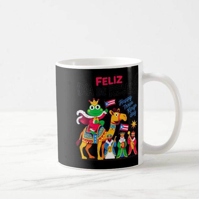 Taza De Café Three Kings Day Puerto Rican &amp; Coqui Frog Bori (Derecha)
