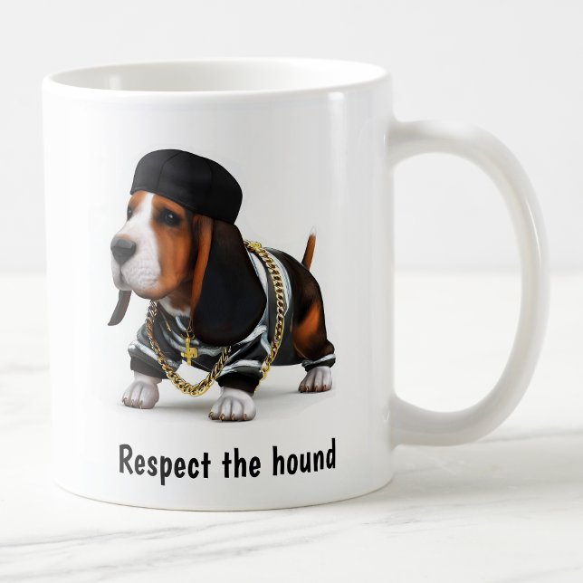 Taza De Café Thug Life Basset Hound (Subido por el creador)