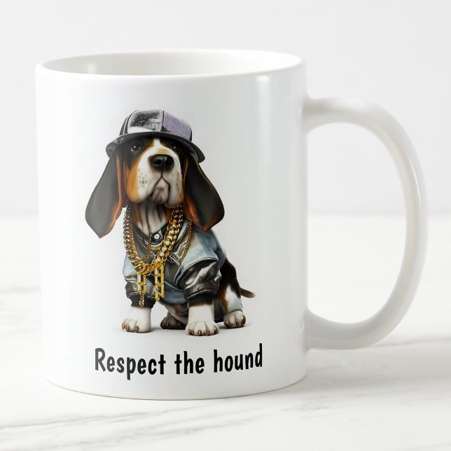 Taza De Café Thug Life Basset Hound (Subido por el creador)