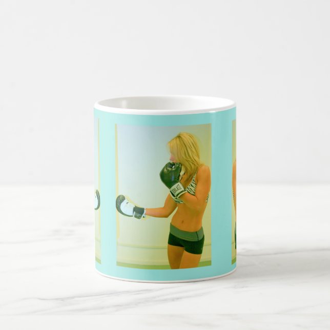 Taza De Café Thunder_Cove, Boxeador De Fitness Femenino (Centro)