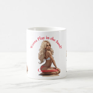 Taza De Café Thunder_Cove, Chica de playa de Bikini