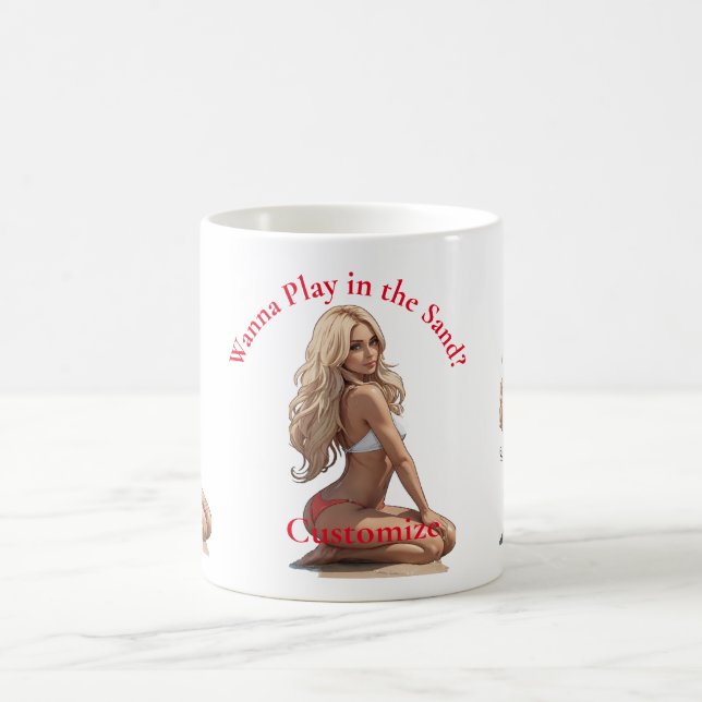 Taza De Café Thunder_Cove, Chica de playa de Bikini (Centro)