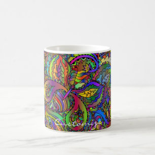 Taza De Café Thunder_Cove de diseño psicodélico de Hippie Gro
