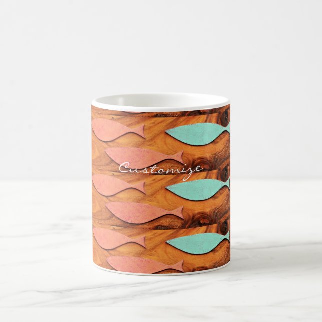 Taza De Café Thunder_Cove de tres patrones de peces (Centro)