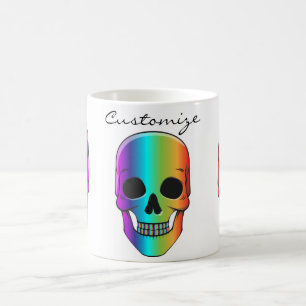 Taza De Café Thunder_Cove del cráneo humano psicodélico