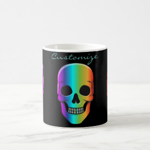 Taza De Café Thunder_Cove del cráneo humano psicodélico