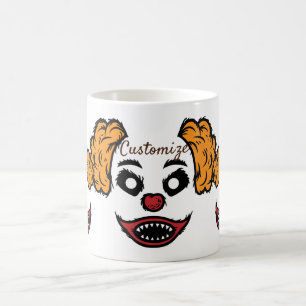 Taza De Café Thunder_Cove, payaso gracioso y asustado 