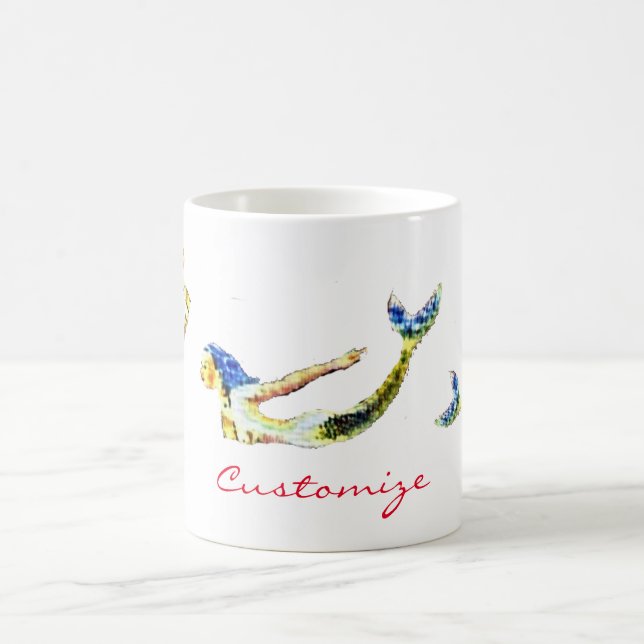 Taza De Café Thunder_Cove, Sirena Nadando (Centro)