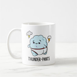 Taza De Café Thunderpantalones Funny Cloud Weather Pun
