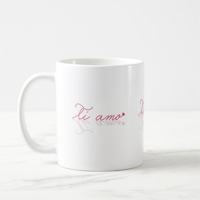 Taza De Café Ti amo (te amo) italiano (Izquierda)
