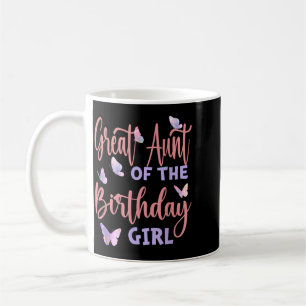 Taza De Café Tía Abuela de la Cumpleañera Familia Mariposa