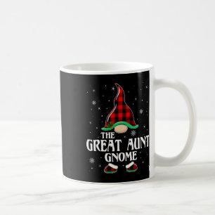 Taza De Café Tía abuela Gnome Buffalo Plaid Grupo Familiar Navi