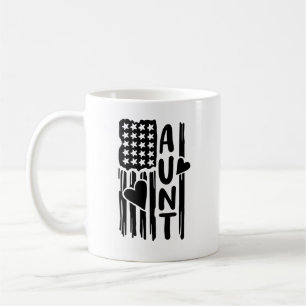 Taza De Café Tía de Bandera Patriótica Americana