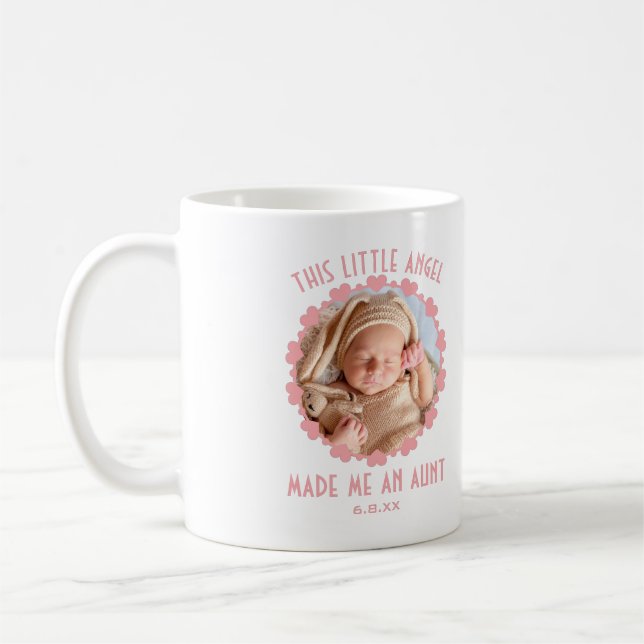 Taza De Café Tía de foto de bebé personalizada (Izquierda)