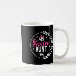 Taza De Café Tía de fútbol orgullosamente loca de un jugador de
