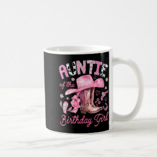 Taza De Café Tía de la cumpleañera vaquera rosa western