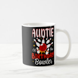 Taza De Café Tía De La Fiesta De Boliche De Cumpleaños Ce
