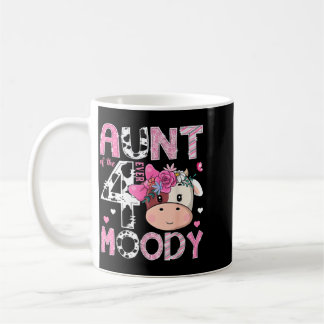 Taza De Café Tía de la vaca de granja de la niña de 4 años de c