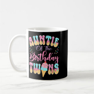 Taza De Café Tía de los gemelos del cumpleaños Drip de helado d