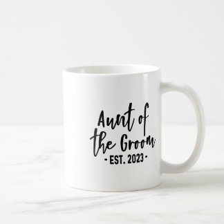 Taza De Café Tía Del Groom Est 2023 Establecido Fiesta Cute