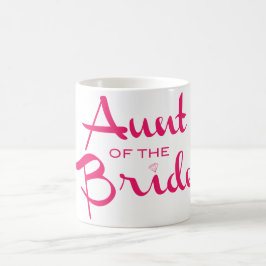 Taza De Café Tía del guión de retro de novia