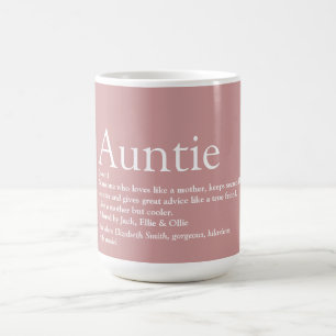 Taza De Café Tía favorita definición divertida rosa