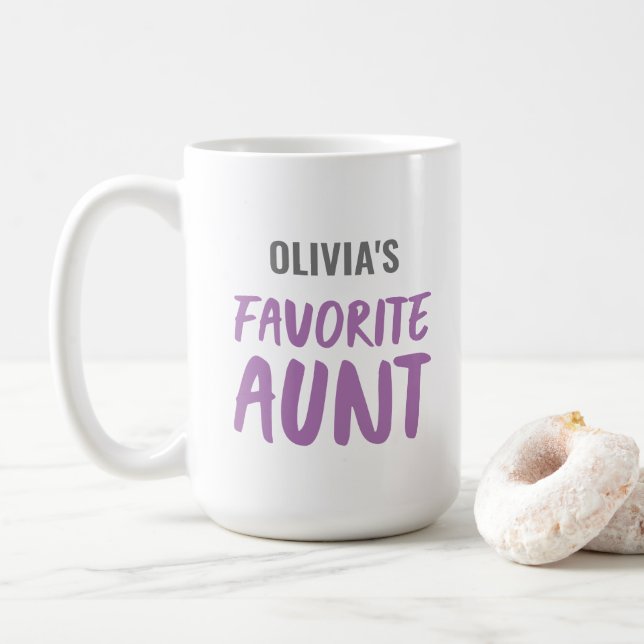 Taza De Café Tía favorita personalizada (Con donut)