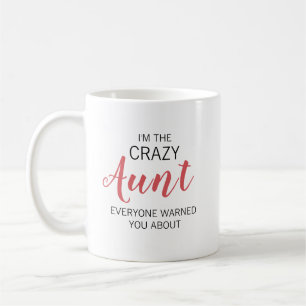 Taza De Café Tía Loca Nombre Personalizado