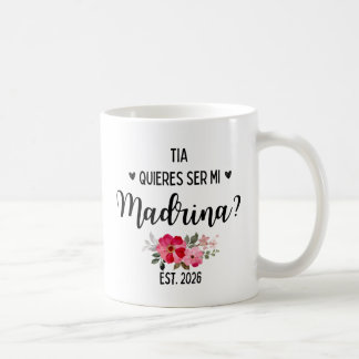 Taza De Café Tia Madrinas 2026 Quieres Ser Mi Madrina