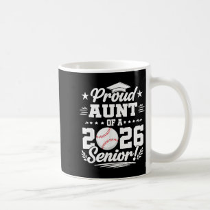 Taza De Café Tía orgullosa de un graduado de béisbol de último