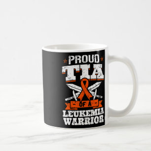 Taza De Café Tía orgullosa de una tía guerrera de leucemia Conc