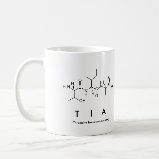 Taza De Café Tia peptide nombre mug (Izquierda)