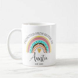 Taza De Café Tía personalizada, ascendida de Bestie a Aunti