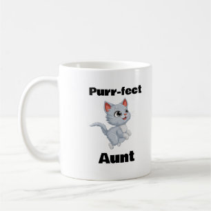 Taza De Café Tía Purr-perfecta, divertido amante del gato