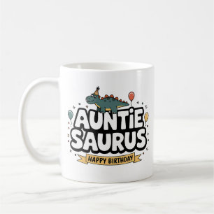 Taza De Café Tía Saurus Cumpleaños Divertido-a2