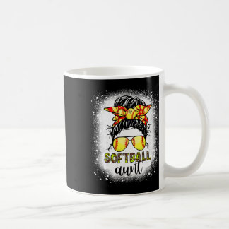 Taza De Café Tía Suave Moño Desordenado Leopardo Blanqueado Tía