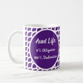 Taza De Café Tía Vida de Tía Definición Púrpura Café Mug