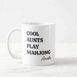 Taza De Café Tías Modernas y Geniales Juegan al Mahjong Nombre