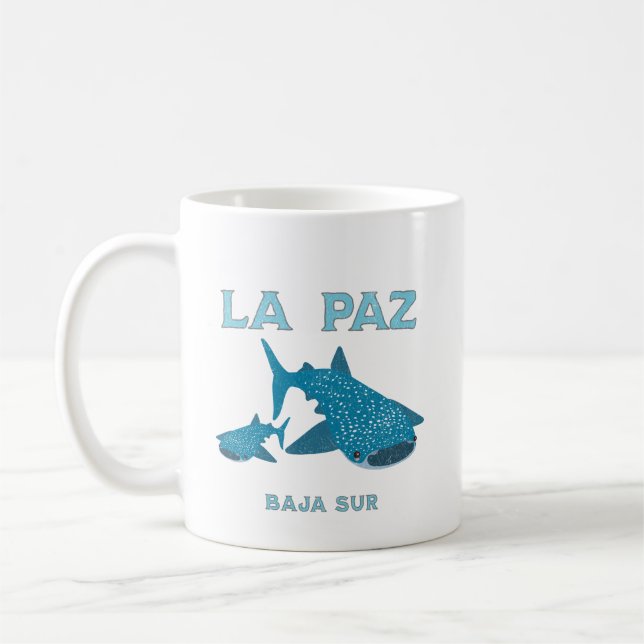 Taza De Café Tiburón ballena de La Paz Baja México (Izquierda)