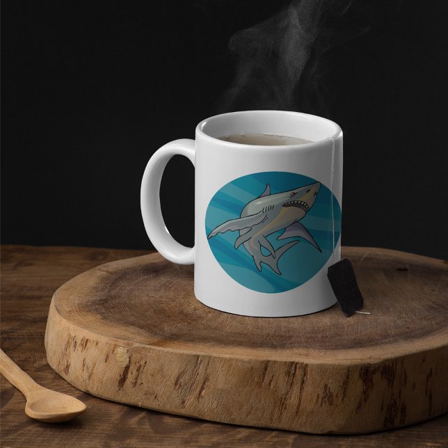 Taza De Café Tiburón Blanco (Subido por el creador)