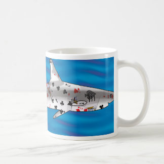 Taza De Café Tiburón de tarjeta