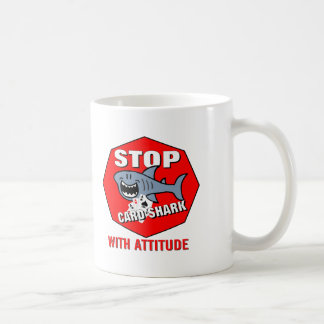 Taza De Café Tiburón de tarjeta con actitud