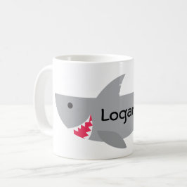 Taza De Café Tiburón gris sonriente